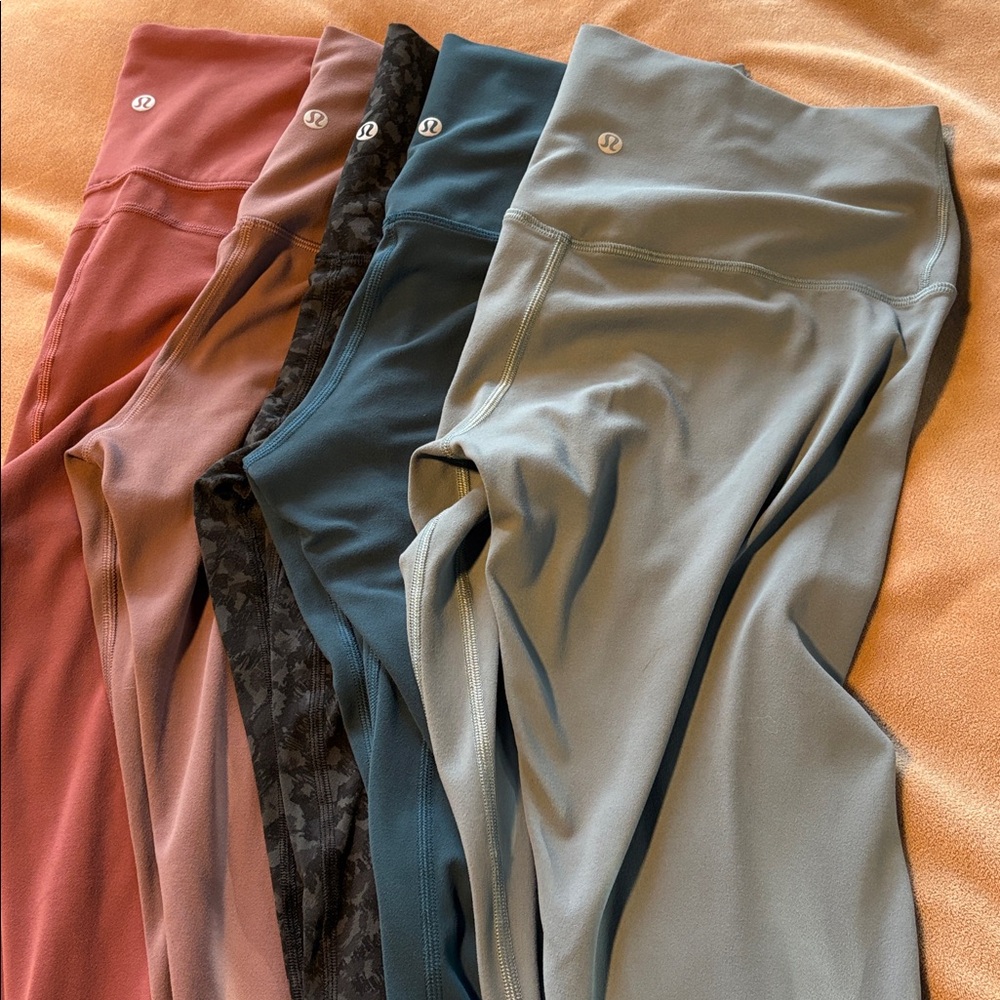 Lululemon Athletica Lot of 5 Pants + Athleta Tank Size 8